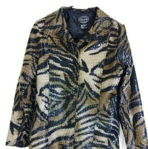 Selene Animal Faux Reptile Embossed Jacket SZ Med